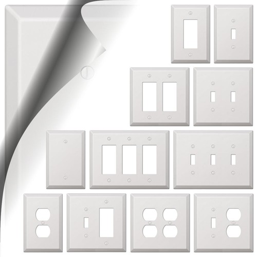 Oversized white switch plate - white,
